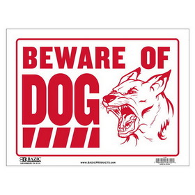 Bazic Products L-10 12" X 16" Beware of Dog Sign