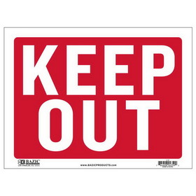Bazic Products L-12 12" X 16" Keep Out Sign