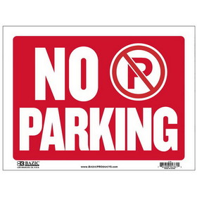 Bazic Products L-14 12" X 16" No Parking Sign