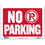 Bazic Products L-14 12" X 16" No Parking Sign - Pack of 24