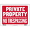Bazic Products L-19 12" X 16" Private Property No Trespassing Sign - Pack of 24