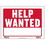Bazic Products L-20 12" X 16" Help Wanted Sign - Pack of 24