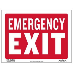 Bazic Products L-28 12" X 16" Emergency Exit Sign
