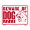 Bazic Products S-10 9" X 12" Beware of Dog Sign - Pack of 24
