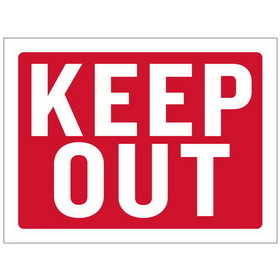 Bazic Products S-12 9" X 12" Keep Out Sign