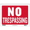 Bazic Products S-13 9" X 12" No Trespassing Sign - Pack of 24