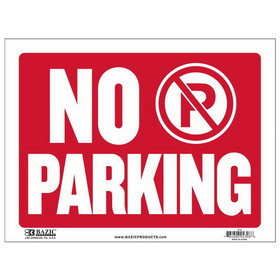 Bazic Products S-14 9" X 12" No Parking Sign