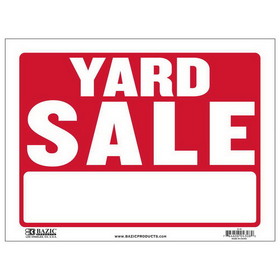 Bazic Products S-16 9" X 12" Yard Sale Sign
