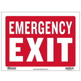 Bazic Products S-28 9" X 12" Emergency Exit Sign