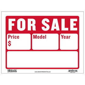 Bazic Products S-2 9" X 12" For Sale Sign (2-Line)