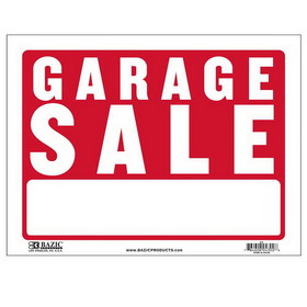 Bazic Products S-3 9" X 12" Garage Sale Sign