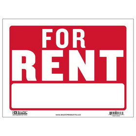 Bazic Products S-4 9" X 12" For Rent Sign