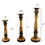 Benzara BM00065 Wood Candle Holder Set of 3 For Extraordinary Lights