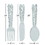 Benzara BM01021 Artistic Cutlery Wall Decor In Metal, Set of Three, Silver