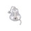 Benzara BM01814 Classic Style Decorative Aluminum Bell With Wall Bracket, Silver