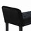 Benjara BM09880 Fabric Button Tufted Padded Bench with Flared Cushioned Armrests, Black