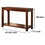 Benzara BM122891 Transitional Rectangular Wooden Sofa Table with Bottom Shelf, Cherry Brown