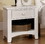 Benzara BM122965 Omnus Wood Night Stand, White Finish