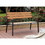 Benzara BM123060 Isha Transitional Style Patio Bench, Oak