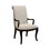Benzara BM123077 Ornette Contemporary Style Arm Chair, Espresso-Set Of 2
