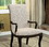 Benzara BM123077 Ornette Contemporary Style Arm Chair, Espresso-Set Of 2