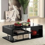 Benzara BM123099 Ninove Contemporary Style Coffee Table, Black