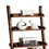 Benzara BM123121 Lugo Transitional Style Ladder Shelf, Antique Oak Finish