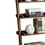 Benzara BM123121 Lugo Transitional Style Ladder Shelf, Antique Oak Finish
