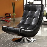 Benzara BM123154 Trinidad Contemporary Swivel Chair, Black