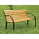 Benzara BM123183 Dumas Transitional Style Patio Bench, Natural Oak