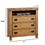 Benzara BM123483 Cottage Style Wooden Media Chest with Three Drawers, Brown