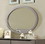 Benzara BM123542 Chic Wooden Oval Mirror, Gray