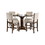 Benzara BM123551 Glenbrook Brown Cherry And Ivory Counter Height Dining Table
