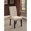 Benzara BM131128 Dodson I Transitional Side Chair, Black and Ivory, Set Of 2