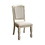 Benzara BM131136 Holcroft Transitional Side Chair, Antique White, Set Of Two