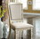 Benzara BM131136 Holcroft Transitional Side Chair, Antique White, Set Of Two