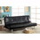 Benzara BM131150 Eddi Contemporary Sofa Futon In Black Finish