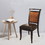 Benzara BM131174 Salida I Transitional Side Chair, Black & Antique Oak Finish, Set Of 2
