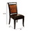Benzara BM131174 Salida I Transitional Side Chair, Black & Antique Oak Finish, Set Of 2