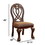 Benzara BM131196 Wyndmere Traditional Side Chair, Cherry Finish, Set Of 2