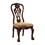 Benzara BM131216 Traditional Fabric Upholstered Wooden Side Chair, Set Of 2, Brown