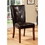 Benzara BM131244 Elmore Side Chair With Dark Brown, Antique Oak Finish, Set Of 2
