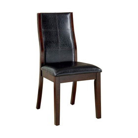 Benzara BM131248 Townsend I Transitional Side Chair, Brown Cherry Finish, Set Of 2
