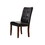 Benzara BM131260 Marstone Transitional Side Chair, Brown Cherry & Black, Set Of 2