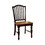 Benzara BM131268 Mayville Cottage Side Chair, Black & Antique Oak Finsh, Set Of 2