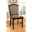 Benzara BM131268 Mayville Cottage Side Chair, Black & Antique Oak Finsh, Set Of 2