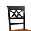 Benzara BM131328 Nova Contemporary Side Chair With Black Micro Fabric Seat, Set Of 2