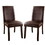 Benzara BM131338 Gladstone I Contemporary Side Chair, Dark Walnut Finish, Set Of 2
