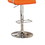 Benzara BM131407 Corfu Contemporary Bar Stool With Arm In Orange