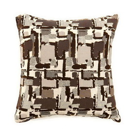Benzara BM131526 Concrit Contemporary Pillow, Small Set of 2, Brown